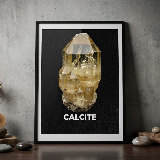 Calcite Crystal Gemstone Poster