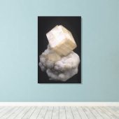 Calcite Crystals auf Dolomiten Leinwanddruck (Insitu (Holzboden))