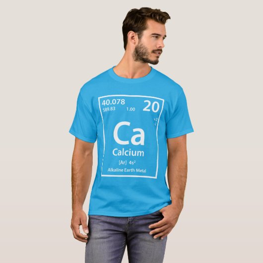 Calciumelement (weiß) T-Shirt (Vorne ganz)