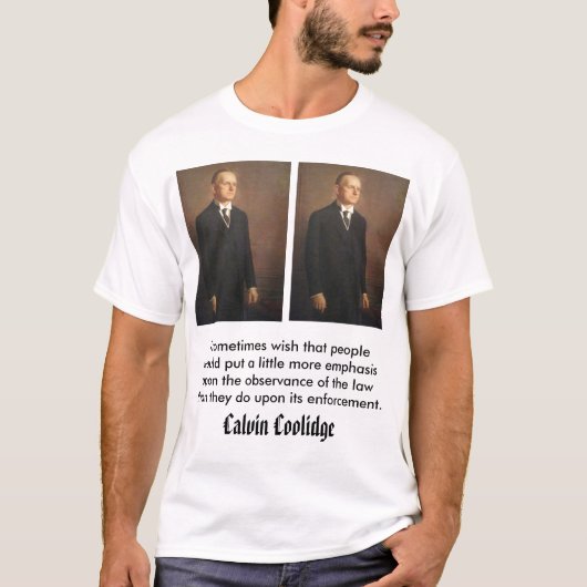calcool, Calvin Coolidge T-Shirt (Vorderseite)