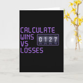 Calculate Wins Vs Losses Gamer Graphic Karte (Gelbe Blume)