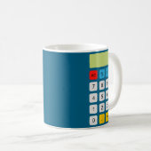 Calculator 67 Six Seven Funny Math Meme Kaffeetasse (VorderseiteRechts)