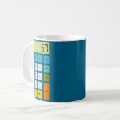 Calculator 67 Six Seven Funny Math Meme Kaffeetasse (Vorderseite Links)