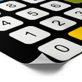 Calculator 67 Six Seven Funny Math Meme  Poster (Ecke)