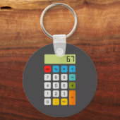 Calculator 67 Six Seven Funny Math Meme  Schlüsselanhänger (Vorderseite)