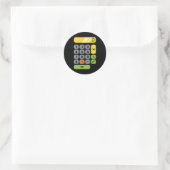 Calculator Costume Halloween Easy Cosplay Mathe Ge Runder Aufkleber (Tasche)