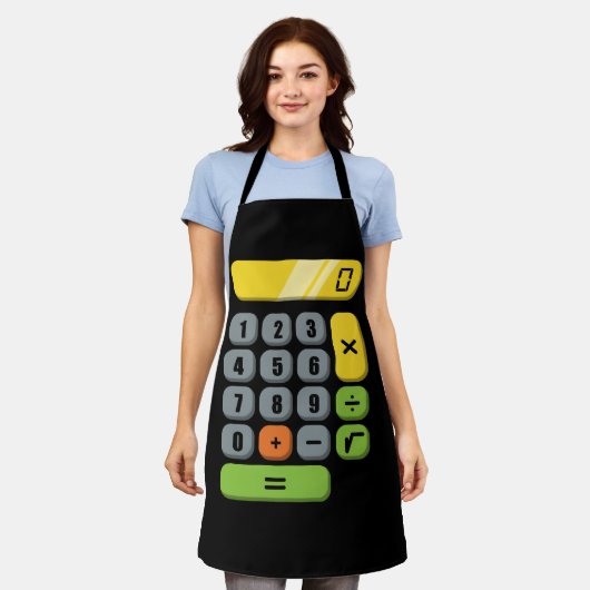 Calculator Costume Halloween Easy Cosplay Mathe Ge Schürze (Getragen)