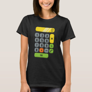 Calculator Costume Halloween Easy Cosplay Mathe Ge T-Shirt