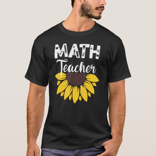 Calculus Joke Algebra Teacher Math Sunflower Math  T-Shirt (Vorderseite)