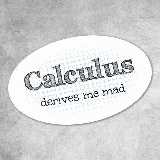 Calculus leitet Mad Math Spaß Stickers ab