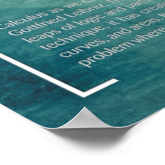 Calculus - Math Poster (Ecke)