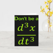 Calculus Physics Joke Karte (Gelbe Blume)