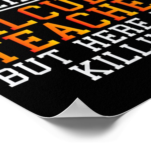 Calculus Teacher Funny Math Professor Poster (Ecke)