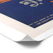 Calcutta India Vintage Travel Poster (Ecke)