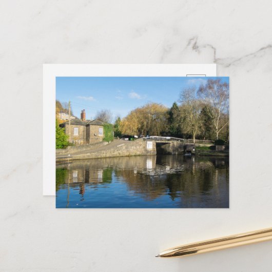 Calder and Hebble Navigation: Salterhebble Locks Postkarte (Vorderseite/Rückseite Beispiel)