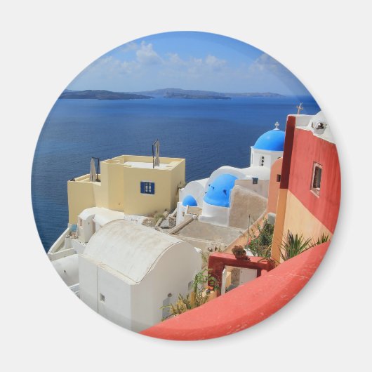 Caldera, Oia, Santorini, Griechenland Magnet (Vorne)