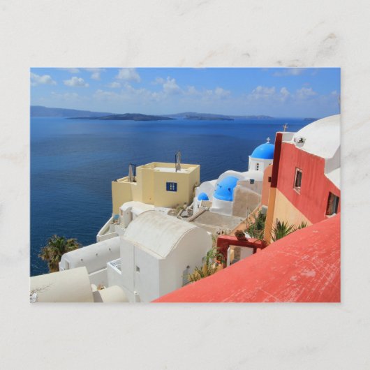 Caldera, Oia, Santorini, Griechenland Postkarte (Vorderseite)