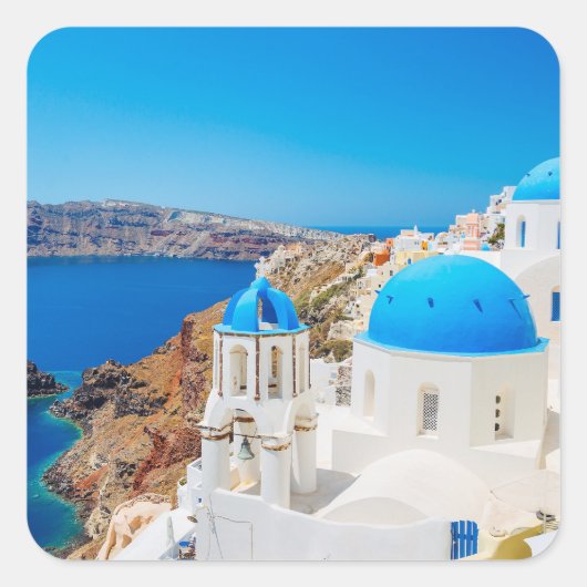Caldera Santorini Insel Griechenland Stickers (Vorderseite)