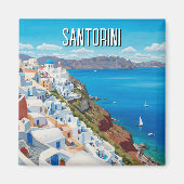 Caldera View Santorini Griechenland Cyclades Trave Magnet (Vorne)