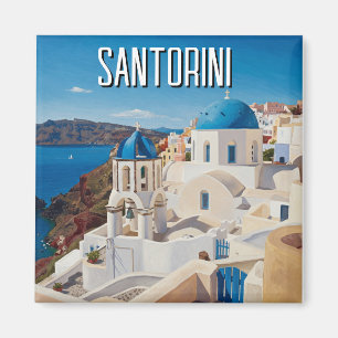 Caldera View Santorini Griechenland Cyclades Trave Magnet