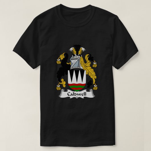 Caldwell Coat of Arms Caldwell Familienwappen T-Shirt (Design vorne)