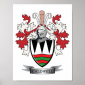 Caldwell Familienwappen Coat of Arms Poster (Vorne)