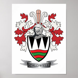 Caldwell Familienwappen Coat of Arms Poster
