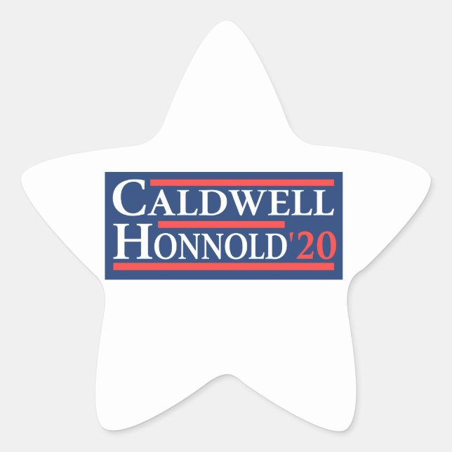 Caldwell Honnold 2020 Stern-Aufkleber (Vorderseite)