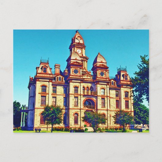 Caldwell Landkreis Courthouse, Lockhart, TX. Postkarte (Vorderseite)
