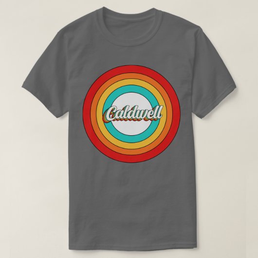 Caldwell Name Shirt Vintag Caldwell Circle (Design vorne)