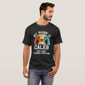 CALEB-Geschenkname Personalisiert Funny Gaming Gee T-Shirt (Vorne ganz)