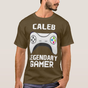 Caleb Legendary Gamer Personalisiert Video Gaming T-Shirt