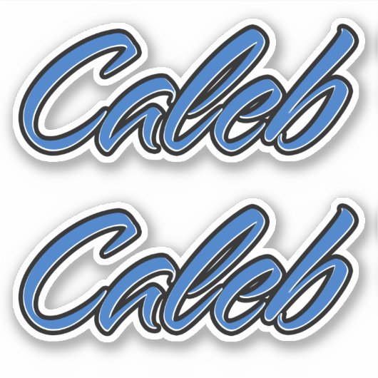 Caleb Name blue Aufkleber Sticker Stickerset (Vorderseite)