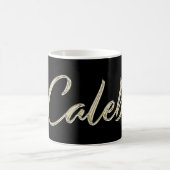 Caleb Name whitegold Tasse Teetasse Kaffeetasse (Mittel)
