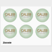Caleb-Sticker Runder Aufkleber (Blatt)