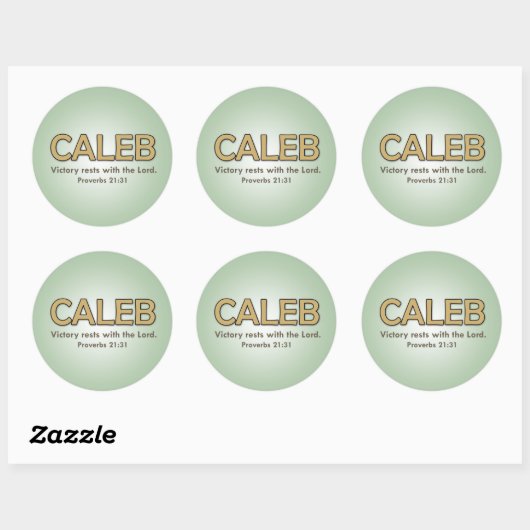 Caleb-Sticker Runder Aufkleber (Blatt)