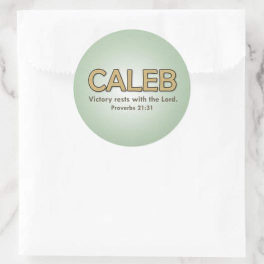 Caleb-Sticker Runder Aufkleber (Tasche)