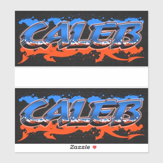 Caleb Vorname Name Graffiti Aufkleber Sticker (Blatt)