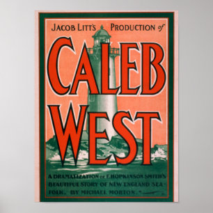 "Caleb West" Leuchtturm-Neu-England Seevölker Poster
