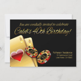 Caleb's Casino Party FRAGTE MIR, NAMEN IN CHIPS ZU Einladung