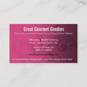 Caleché Strudel-stilvolle Visitenkarteschablone Visitenkarte (Rückseite)