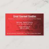 Caleché Strudel-stilvolle Visitenkarteschablone Visitenkarte (Rückseite)