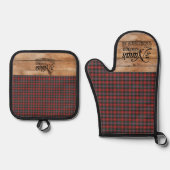 Caledonia Modern Original Scottish Tartan Ofenhandschuh & Topflappen-Set (Vorderseite)
