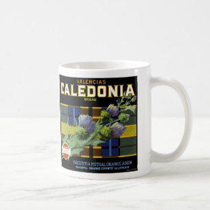 Caledonia Orange Etikett Kaffeetasse
