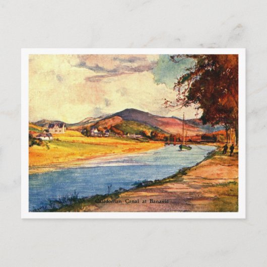 Caledonian Canal at Banvie 1900s Vintage Postkarte (Vorderseite)