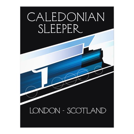 Caledonian Sleeper London Schottland Reiseplakat Fotodruck (Vorne)
