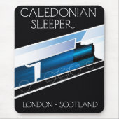 Caledonian Sleeper London Schottland Reiseplakat Mousepad (Vorne)
