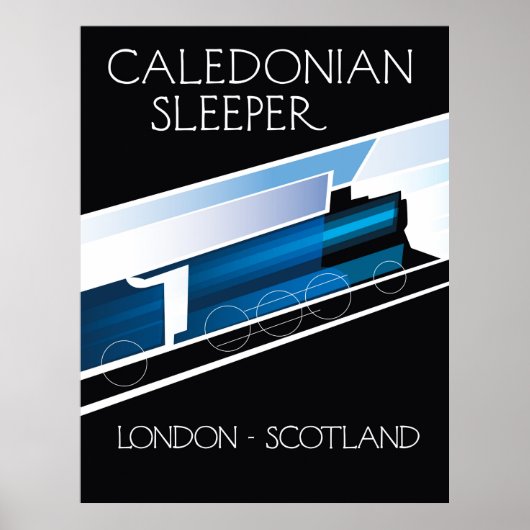 Caledonian Sleeper London Schottland Reiseplakat Poster (Vorne)
