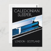 Caledonian Sleeper London Schottland Reiseplakat Postkarte (Vorne/Hinten)