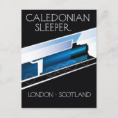 Caledonian Sleeper London Schottland Reiseplakat Postkarte (Vorderseite)